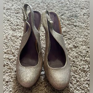 Steve Madden platform glitter heels